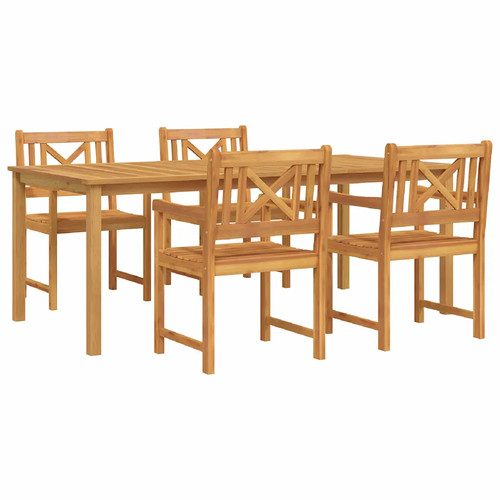 Garden dining set brown solid - set,