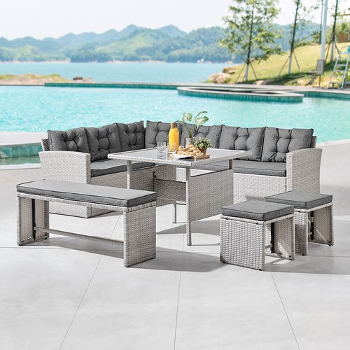 Garden dining set shape - garden, l-shape