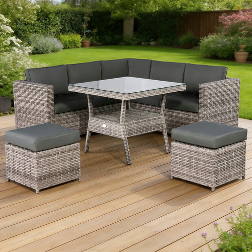 Club rattan compact corner - rattan,