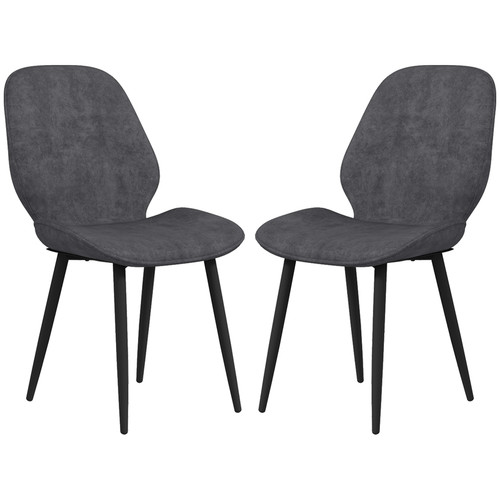 Dining chairs set grey - of,