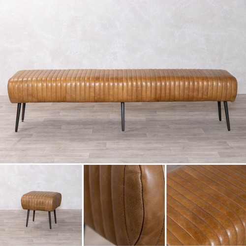 Ribbed full leather dining - full,