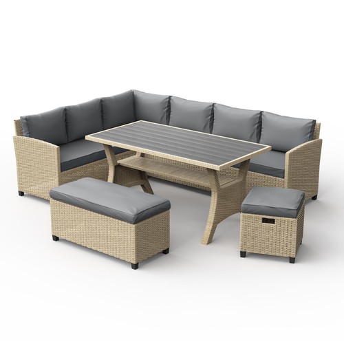 Rattan garden furniture set 9 - rattan,