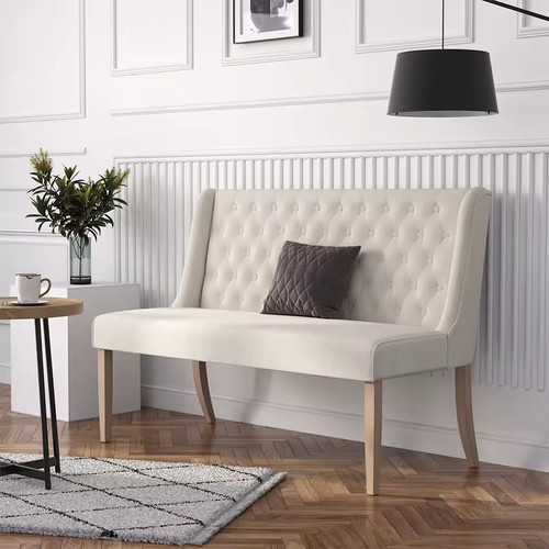 Beige upholstered tufted - beige, back