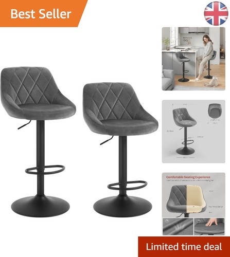 Modern dark grey velvet bar - dark,